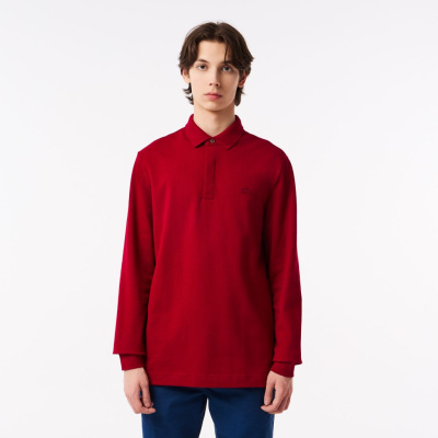 Мужское поло Lacoste с длинным рукавом