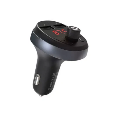 Автомобильное зарядное устройство-FM трансмиттер Hoco E41 2xUSB (черный)