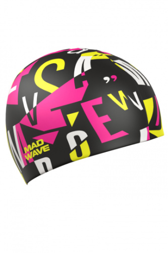 Силиконовая шапочка для плавания Letters