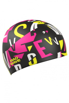 Силиконовая шапочка для плавания Letters