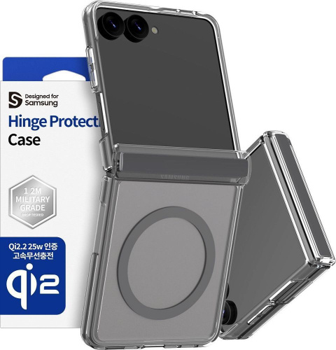 Чехол Araree Duple 360 M для Galaxy Z Flip8 прозрачный+черный