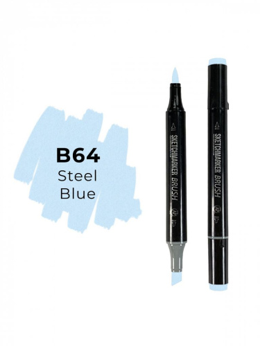 Маркер двухсторонний на спиртовой основе Sketchmarker Brush Цвет Синяя сталь