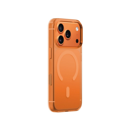 Чехол-накладка Kzdoo Iceguard Magsafe для iPhone 17 Pro Max пластиковый (прозрачно-оранжевый)