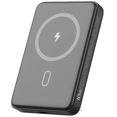 Внешний аккумулятор WiWU Wi-P043 MagSafe 10000mAh с подставкой (черный)