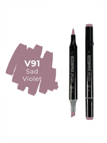 Маркер двухсторонний на спиртовой основе Sketchmarker Brush Цвет Тусклый фиолетовый