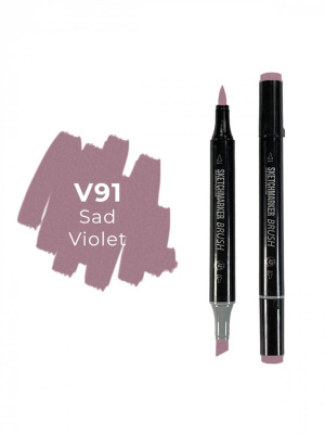 Маркер двухсторонний на спиртовой основе Sketchmarker Brush Цвет Тусклый фиолетовый