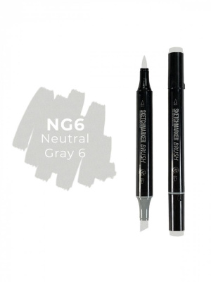 Маркер двухсторонний на спиртовой основе Sketchmarker Brush Цвет Нейтральный серый 6