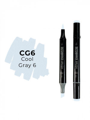 Маркер двухсторонний на спиртовой основе Sketchmarker Brush Цвет Прохладный серый 6