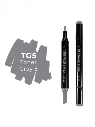 Маркер двухсторонний на спиртовой основе Sketchmarker Brush Цвет Тонированный серый 5