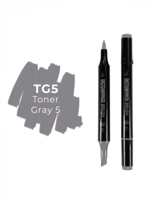 Маркер двухсторонний на спиртовой основе Sketchmarker Brush Цвет Тонированный серый 5