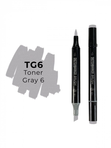 Маркер двухсторонний на спиртовой основе Sketchmarker Brush Цвет Тонированный серый 6