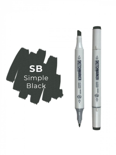 Маркер двухсторонний на спиртовой основе Sketchmarker Цвет Простой черный
