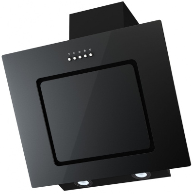 Наклонная вытяжка KIRSA 600 black/black glass
