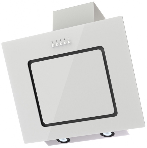 Наклонная вытяжка KIRSA 600 white/white glass