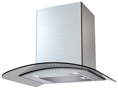 Т-образная вытяжка ELEANORA 600 inox/dark glass electronic