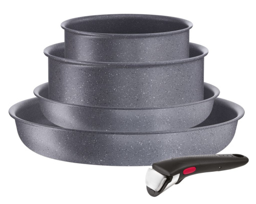 Набор посуды со съемной ручкой Tefal Ingenio Natural Force 5 предметов 16/20/22/28 см L3969053