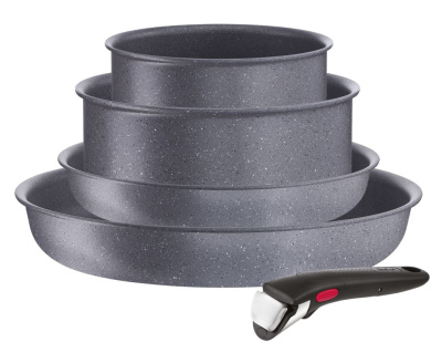 Набор посуды со съемной ручкой Tefal Ingenio Natural Force 5 предметов 16/20/22/28 см L3969053
