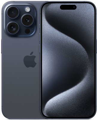 Смартфон Apple iPhone 15 Pro 512 ГБ MTQG3ZA/A «Синий титан» (nanoSIM+nanoSIM, без RuStore)