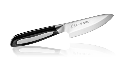 Кухонный нож Деба мини Tojiro Flash FF-DE105, сталь VG-10, рукоять микарта, черный