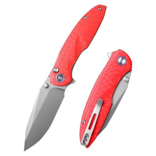 Складной нож Remette Cool Whale, сталь 14C28N, рукоять G10, красный