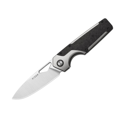 Складной нож Kizer Serpentine, сталь Elmax, рукоять титан/карбон, черный