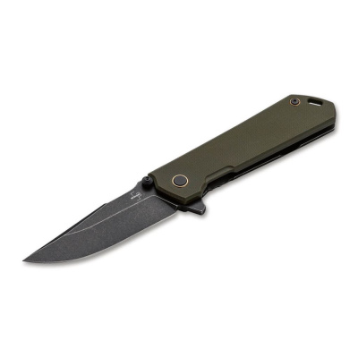 Полуавтоматический складной нож Boker Kihon Assisted, сталь D2, рукоять OD Green G10