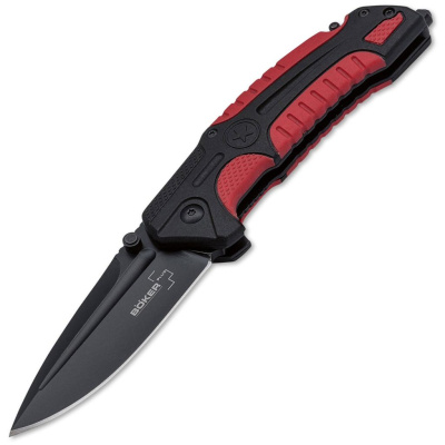 Складной нож Boker Plus Savior 1, сталь Sandvik 12С27, рукоять термопластик FRP, чёрно-красный