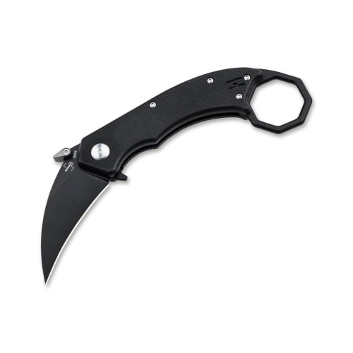 Складной нож Boker HEL Karambit, сталь 154CM, рукоять G10, черный