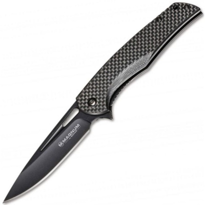 Складной нож Boker Magnum Black Carbon, сталь 440A, рукоять G10/карбон