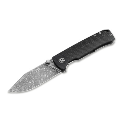 Складной нож Boker Tiger, сталь дамаск, рукоять микарта/сталь