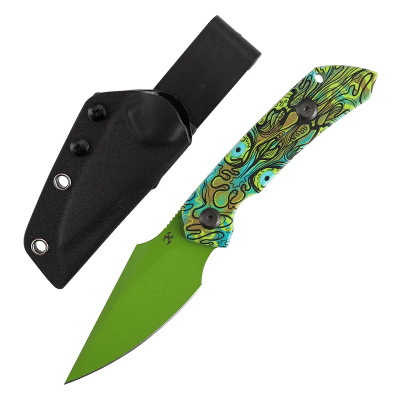 Туристический нож Kansept Fenrir, сталь D2, рукоять G10, Jade
