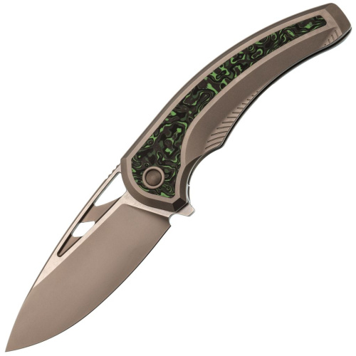 Складной нож TUOTOWN Whale, сталь M390, рукоять титан, Jungle Wear карбон