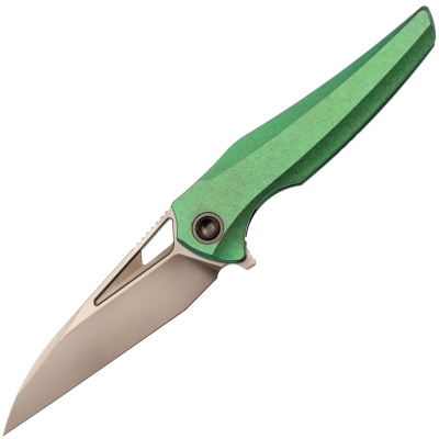 Складной нож TUOTOWN Magpie, сталь M390, рукоять Crystal Titanium Green