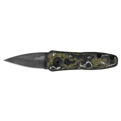 Автоматический нож Kershaw Launch 4, сталь дамаск, рукоять карбон/алюминий