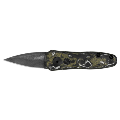Автоматический нож Kershaw Launch 4, сталь дамаск, рукоять карбон/алюминий