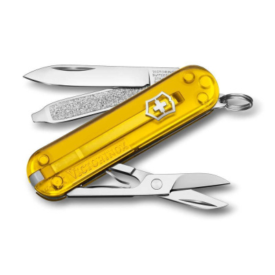 Нож перочинный Victorinox Classic SD Colors, Tuscan Sun, жёлтый полупрозрачный, 7 функций, 58мм