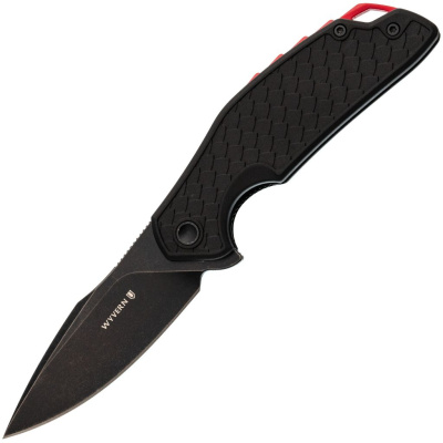 Складной нож Mr.Blade Wyvern Blackwash, сталь AUS-8, универсальный EDC нож, рукоять Black FRN