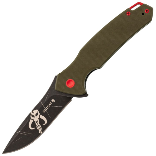 Складной нож Mr.Blade Hellcat Mini Mandalorian blackwash, сталь VG-10, рукоять Olive G10