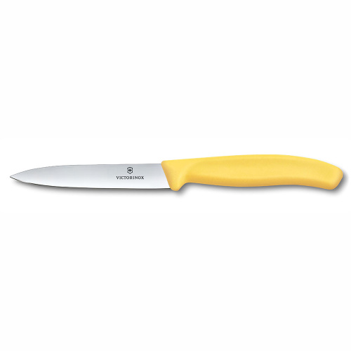 Нож для овощей Victorinox Swiss Classic 10 см, нержавеющая сталь, рукоять пластик, желтый