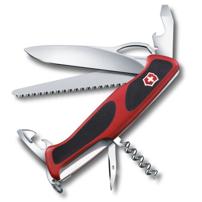 Нож перочинный Victorinox RangerGrip 79, сталь X55CrMo14, рукоять полиамид, красно-чёрный