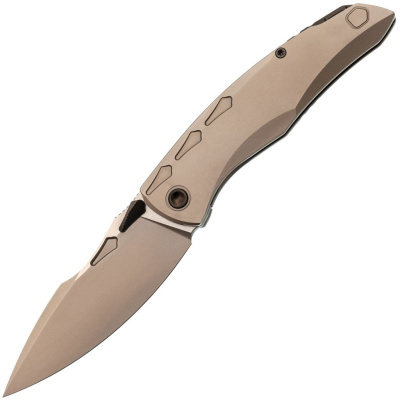 Складной нож TUOTOWN Krotos Stonewash, сталь T14N, рукоять Grey Ti