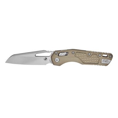 Складной нож Microtech MSI 210-10FRGTTA, сталь M390MK, рукоять G10, бежевый