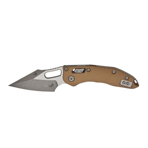 Складной нож Microtech Stitch 169RL-10FLTA, сталь М390, рукоять алюминий, коричневый