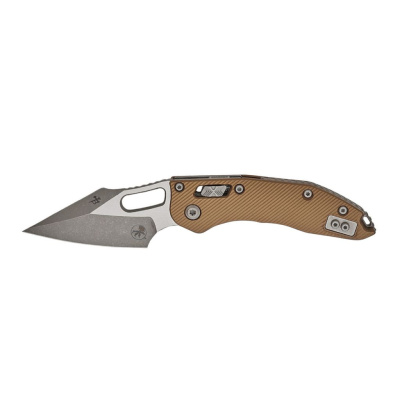 Складной нож Microtech Stitch 169RL-10FLTA, сталь М390, рукоять алюминий, коричневый