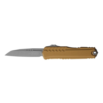Автоматический нож Microtech Cypher II S/E 1241-10APTA, сталь M390, рукоять алюминий, коричневый