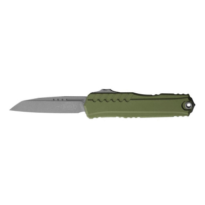 Автоматический нож Microtech Cypher II S/E 1241-10APOD, сталь M390, рукоять алюминий, зеленый