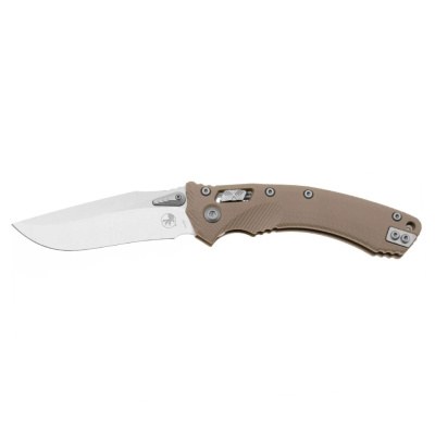 Складной нож Microtech Amphibian 137RL-10FLGTTA, сталь M390, рукоять G10, бежевый