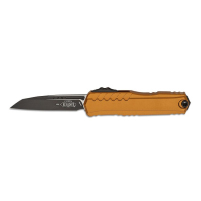 Автоматический нож Microtech Cypher II S/E 1241-1TA, сталь M390MK, рукоять алюминий, бежевый/черный