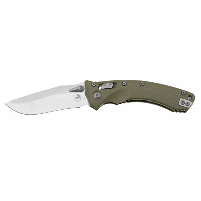 Складной нож Microtech Amphibian S/E 137RL-10FLGTOD, сталь M390MK, рукоять G10, зеленый