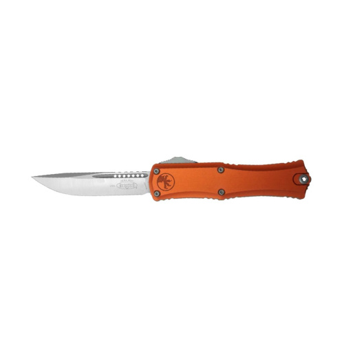 Автоматический нож Microtech Hera II Mini Recurve S/E 1703M-10OR, сталь M390MK, рукоять алюминий, оранжевый
